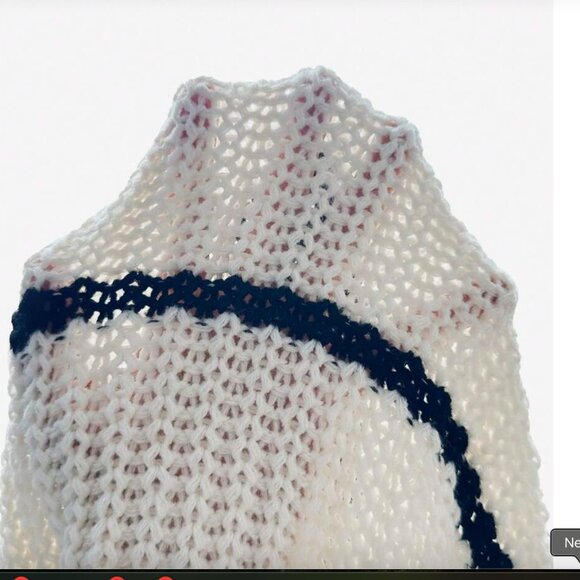 Chiquease Striped Mock Neck Drop Shoulder Sweater - Picture 4 of 5